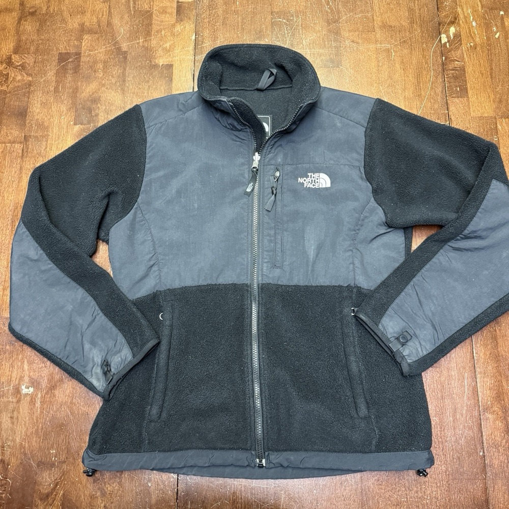The‎ North Face Women's Black Fleece Jacket Full Zip Logo Size Denali Medium